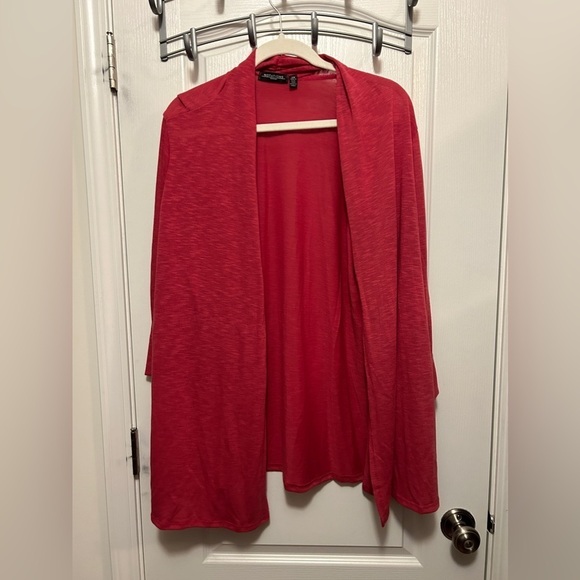 Notations Pink Open Sweater Cardigan women’s 2X hot pink fuchsia preppy classic - Picture 14 of 15